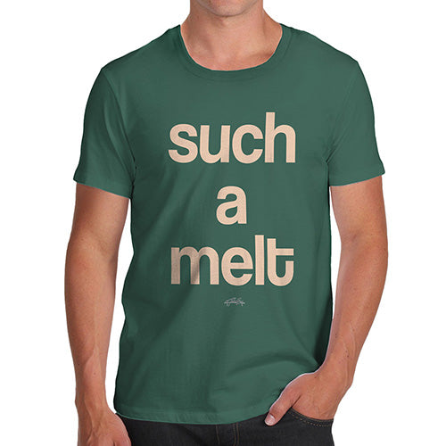 Mens T-Shirt Funny Geek Nerd Hilarious Joke Such A Melt Men's T-Shirt Large Bottle Green