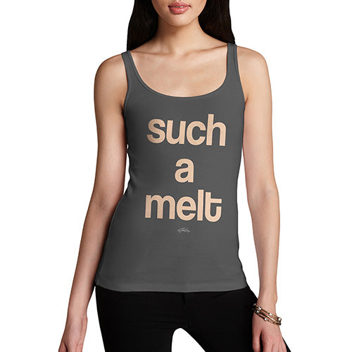 Funny Tank Tops For Women Such A Melt Women's Tank Top Medium Dark Grey