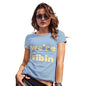 Womens Novelty T Shirt We're Vibin Women's T-Shirt X-Large Sky Blue