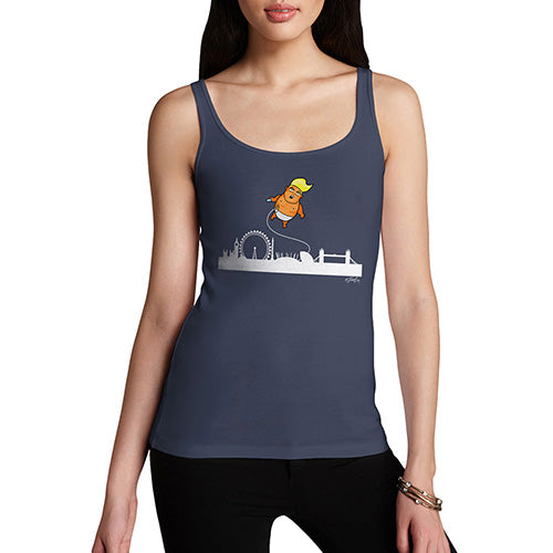 Funny Tank Top For Mum Trump London Balloon Women's Tank Top Medium Navy