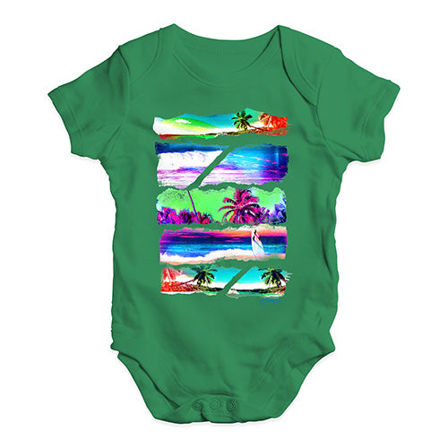 Neon Beach Cutouts Baby Unisex Baby Grow Bodysuit