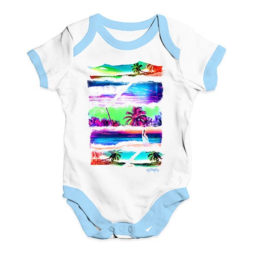 Neon Beach Cutouts Baby Unisex Baby Grow Bodysuit