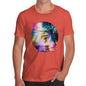 Funny T-Shirts For Guys Palm Tree Glitch Art Men's T-Shirt Medium Orange