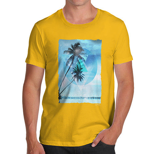 Funny Gifts For Men Paradise Livin' Men's T-Shirt Large Yellow