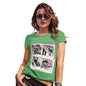 Funny T-Shirts For Women Sarcasm Dogs On Holiday Women's T-Shirt Large Green