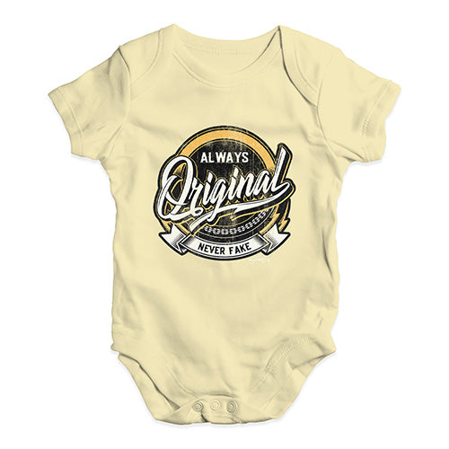 Always Original Never Fake Baby Unisex Baby Grow Bodysuit