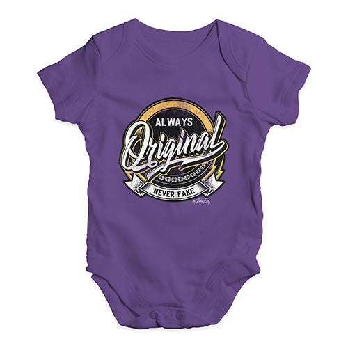 Always Original Never Fake Baby Unisex Baby Grow Bodysuit