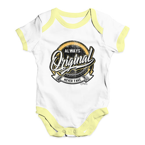 Always Original Never Fake Baby Unisex Baby Grow Bodysuit