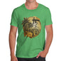 Mens Novelty T Shirt Christmas Skeleton Sailor Men's T-Shirt Small Green