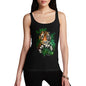 Womens Novelty Tank Top Tiger In The Grass Women's Tank Top Medium Black