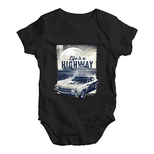 Life Is A Highway Baby Unisex Baby Grow Bodysuit