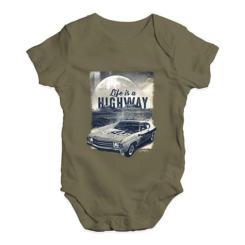 Life Is A Highway Baby Unisex Baby Grow Bodysuit