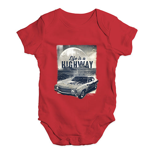 Life Is A Highway Baby Unisex Baby Grow Bodysuit