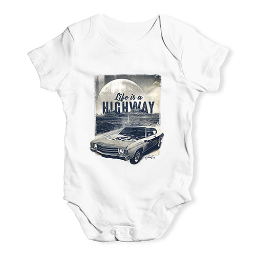 Life Is A Highway Baby Unisex Baby Grow Bodysuit
