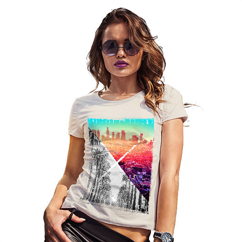 Funny Shirts For Women Los Angeles City Of Dreams Women's T-Shirt Medium Natural