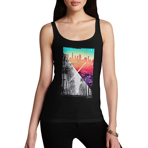 Funny Tank Top For Mom Los Angeles City Of Dreams Women's Tank Top Large Black