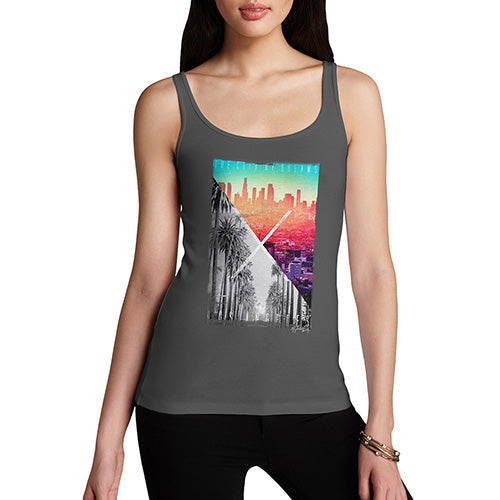 Funny Tank Top For Mom Los Angeles City Of Dreams Women's Tank Top Small Dark Grey