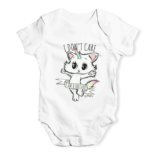 I Don't Care I Am A Unicorn Baby Unisex Baby Grow Bodysuit