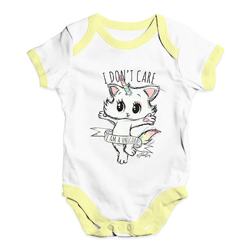 I Don't Care I Am A Unicorn Baby Unisex Baby Grow Bodysuit