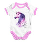 Pink Unicorn Flowers Baby Unisex Baby Grow Bodysuit