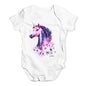 Pink Unicorn Flowers Baby Unisex Baby Grow Bodysuit