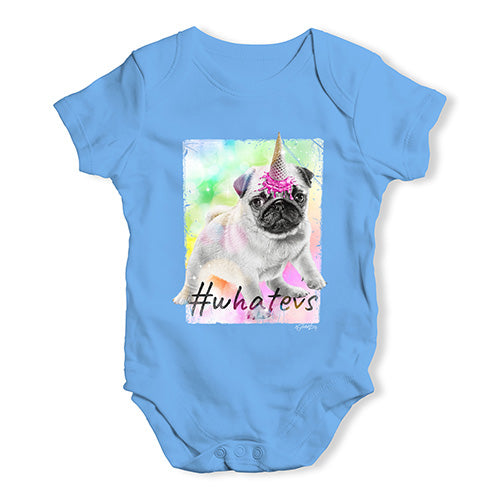 Unicorn Ice Cream Pug Baby Unisex Baby Grow Bodysuit