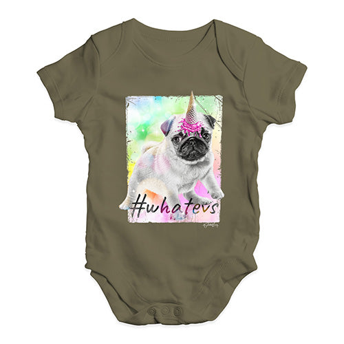 Unicorn Ice Cream Pug Baby Unisex Baby Grow Bodysuit