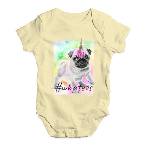 Unicorn Ice Cream Pug Baby Unisex Baby Grow Bodysuit