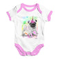 Unicorn Ice Cream Pug Baby Unisex Baby Grow Bodysuit