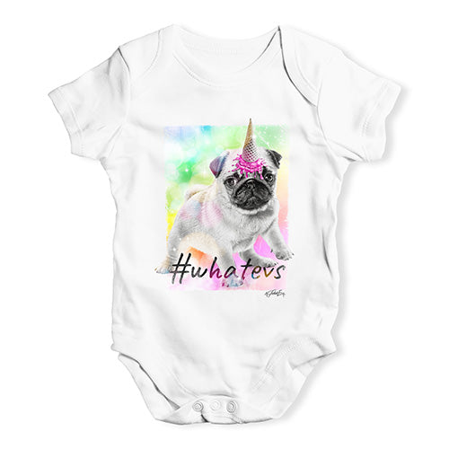 Unicorn Ice Cream Pug Baby Unisex Baby Grow Bodysuit