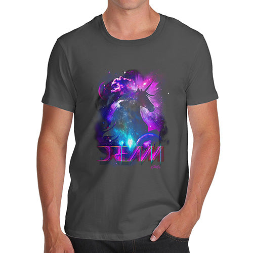Funny T-Shirts For Men Purple Dream Unicorn Men's T-Shirt Small Dark Grey