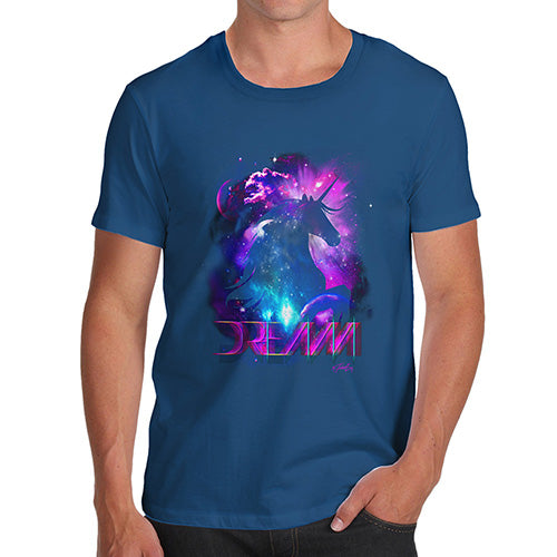 Funny T-Shirts For Guys Purple Dream Unicorn Men's T-Shirt Small Royal Blue