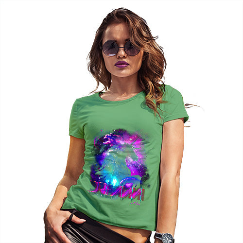 Funny T-Shirts For Women Sarcasm Purple Dream Unicorn Women's T-Shirt Medium Green