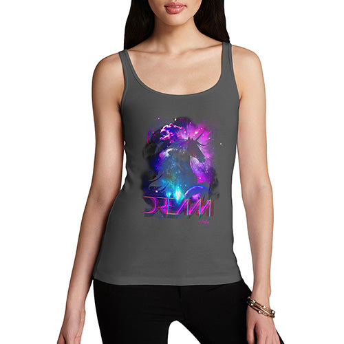 Funny Tank Top For Women Sarcasm Purple Dream Unicorn Women's Tank Top X-Large Dark Grey