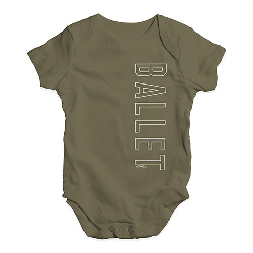 Ballet Side Print Baby Unisex Baby Grow Bodysuit