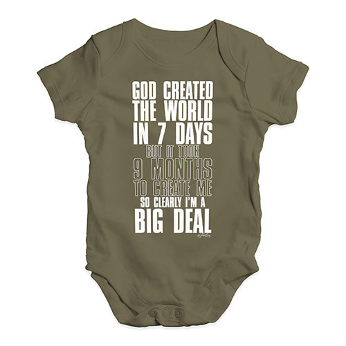 I'm A Big Deal 9 Months Baby Unisex Baby Grow Bodysuit