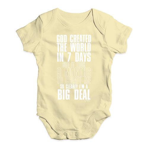 I'm A Big Deal 9 Months Baby Unisex Baby Grow Bodysuit