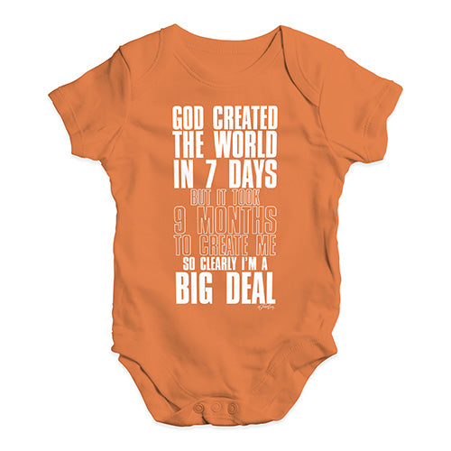 I'm A Big Deal 9 Months Baby Unisex Baby Grow Bodysuit