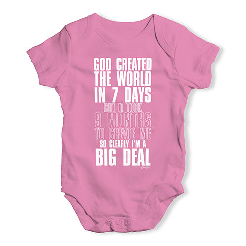 I'm A Big Deal 9 Months Baby Unisex Baby Grow Bodysuit