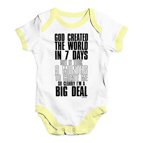 I'm A Big Deal 9 Months Baby Unisex Baby Grow Bodysuit