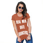 Womens Humor Novelty Graphic Funny T Shirt Real Men Date Dancers Women's T-Shirt Medium Orange