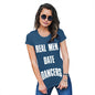 Novelty Tshirts Women Real Men Date Dancers Women's T-Shirt X-Large Royal Blue