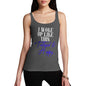 Funny Tank Tops For Women I Woke Up Tattooed And Happy Women's Tank Top Large Dark Grey