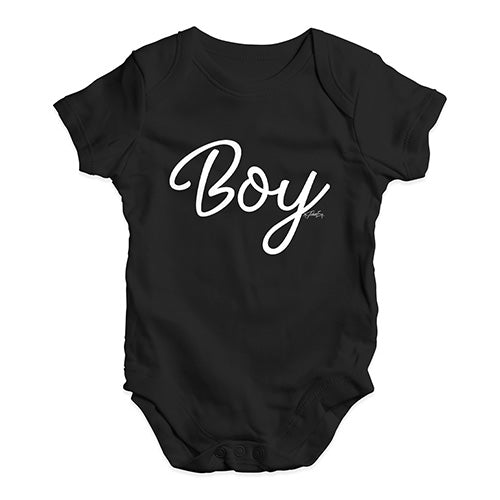 Boy Script Writing Baby Unisex Baby Grow Bodysuit