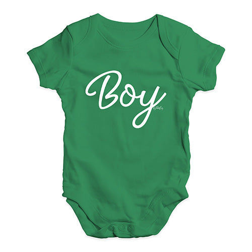 Boy Script Writing Baby Unisex Baby Grow Bodysuit