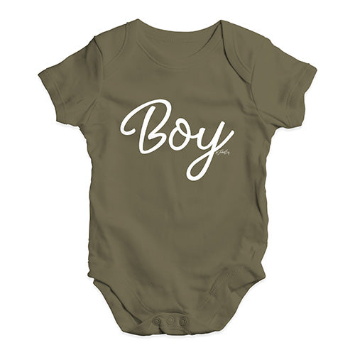 Boy Script Writing Baby Unisex Baby Grow Bodysuit