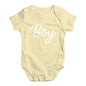 Boy Script Writing Baby Unisex Baby Grow Bodysuit