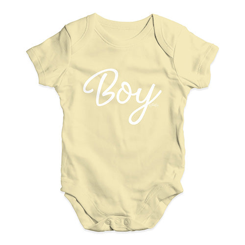 Boy Script Writing Baby Unisex Baby Grow Bodysuit