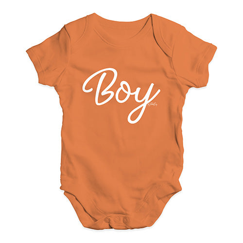 Boy Script Writing Baby Unisex Baby Grow Bodysuit