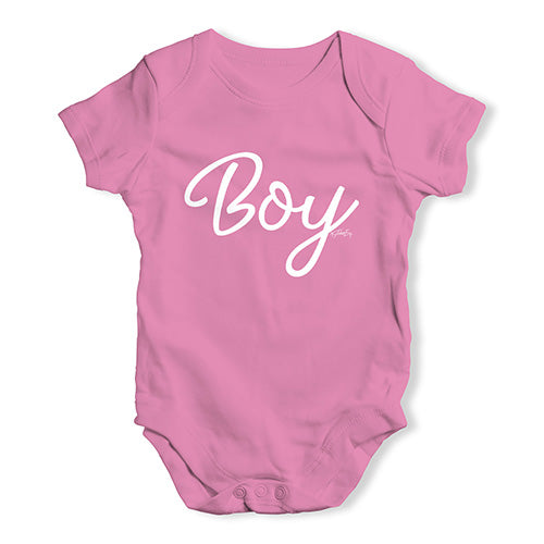 Boy Script Writing Baby Unisex Baby Grow Bodysuit